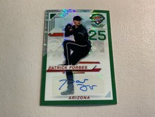 2025 Panini Prospect Edition PATRICK FORBES Green Pulsar Prizm AUTO /25 Arizona