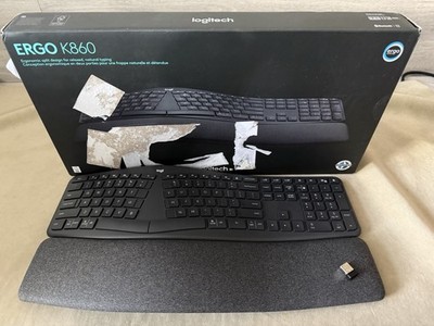 Logitech ERGO K860 Bluetooth Wireless Ergonomic Split Keyboard with Wrist Rest!