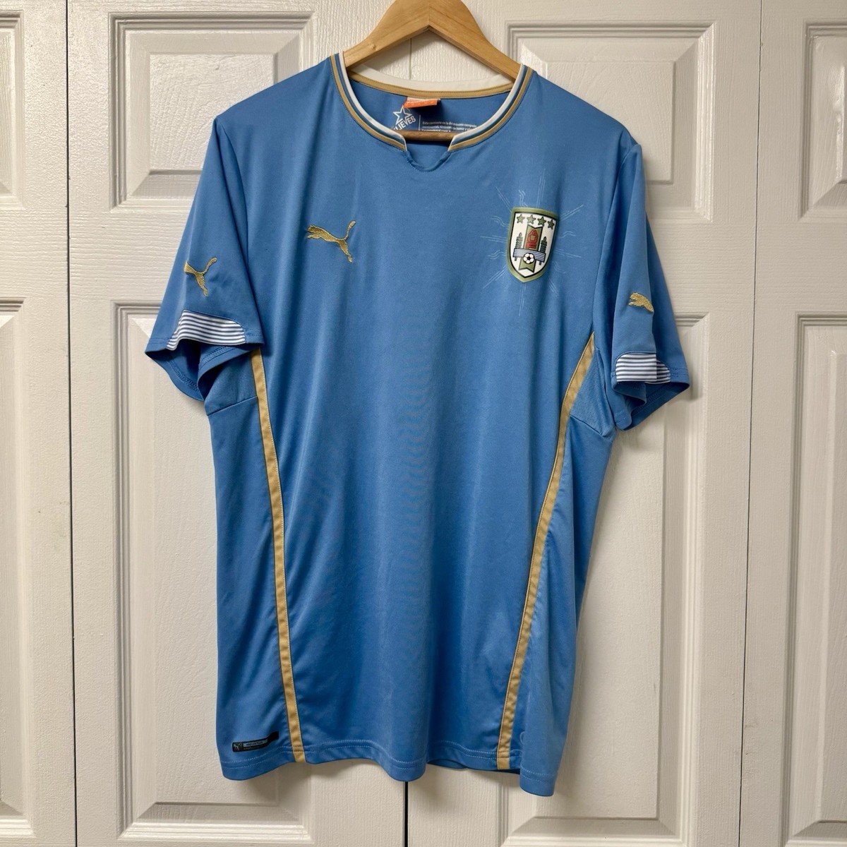 2014 Uruguay AUF Football Soccer Jersey Rare Authentic Vintage