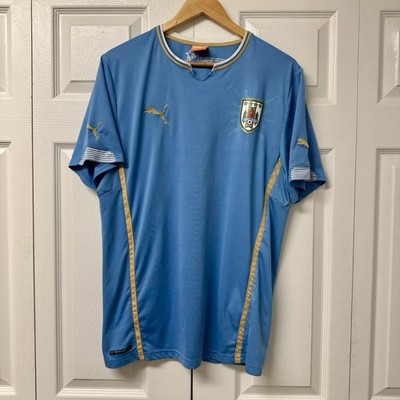 PUMA サッカー ユニフォーム ブルー Lサイズ 2014 Uruguay AUF Football Soccer Jersey Rare Authentic Vintage
