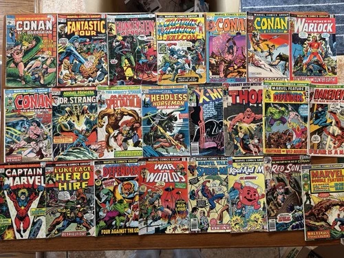 Vintage Lot Mixed 23 Marvel Comics Silver Age Bronze Age Conan X Men Spider Man
