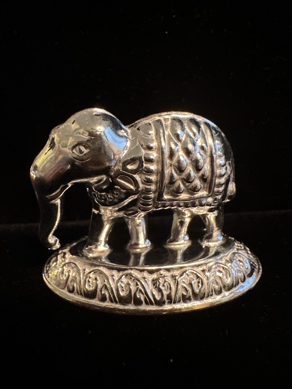 999 Silver Hindu Religious Solid Elephant Hathi Idol Statue , rahu remedy