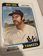 1974 Topps - Thurman Munson #340 Pack Fresh Stunner! Great PC Card HOF!