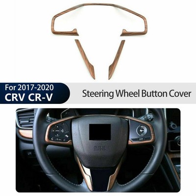 For   CR-V CRV 2017-2021 Peach Wood Grain Steering Wheel Decor Cover Trim #jd
