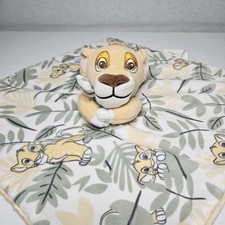 Simba Lovey Disney Lion King Security Blanket Leaves Soft Plush Velveteen Baby