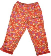 VTG Sigrid Olsen XL Pants Colorful Art To Wear Loose Elastic Waist Lined 1996