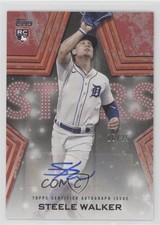 2023 Topps Series 2 Baseball Stars Red 16/25 Steele Walker #BSA-SWA Auto 3hd