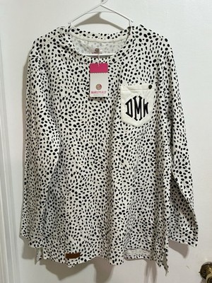 Marleylilly Monogram (DMW) Leopard Print Long Sleeve New With Tag Size L