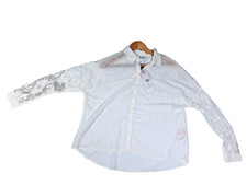 Vero Moda Blouse Womens White Floral Sheer La...