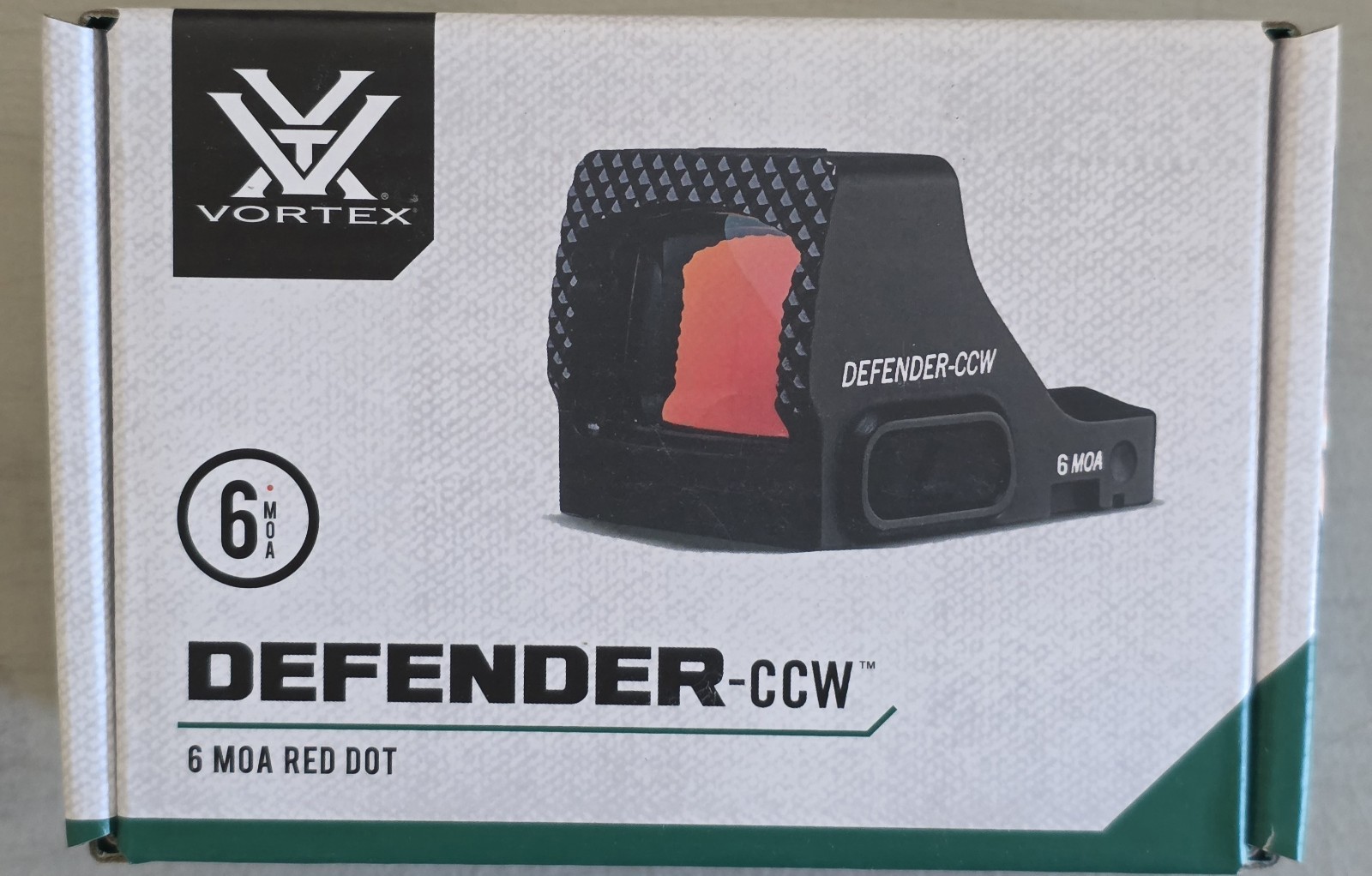 VORTEX DEFENDER-CCW RED DOT SIGHT 6 MOA MODEL # DFCCW-MRD6, New In Box!