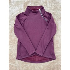 Athleta Cozy Karma Asym Pullover Purple Zipper Sweatshirt Women  s Size Medium