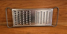 VTG Metal Handheld Food Grater Shredder 12x4.5  Hand Wash 