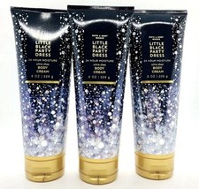 3/BATH & BODY WORKS LITTLE BLACK PARTY DRESS 24 HOUR MOISTURE BODY CREAM 8 FL OZ