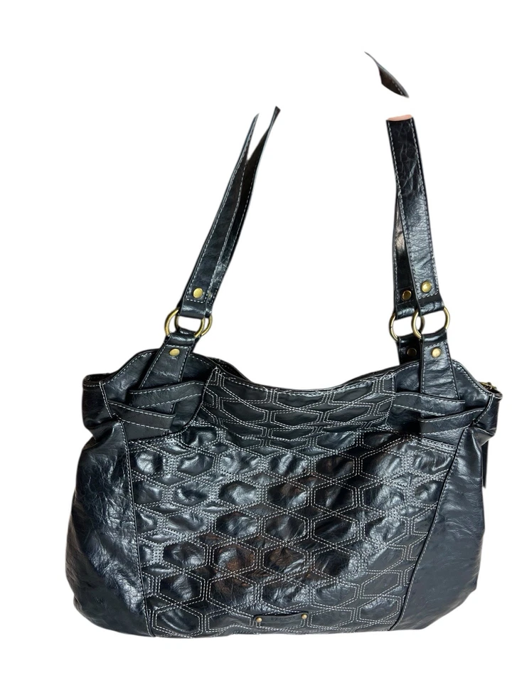 Bolso de Hombro Axcess by Liz Claiborne Negro Acolchado Forro a Lunares para Mujer’s Foto 3 de 4