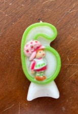 Vintage 1980s Strawberry Shortcake Birthday Candle 6 Used Good Condition