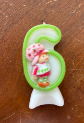 Vintage 1980s Strawberry Shortcake Birthday Candle 6 Used Good Condition