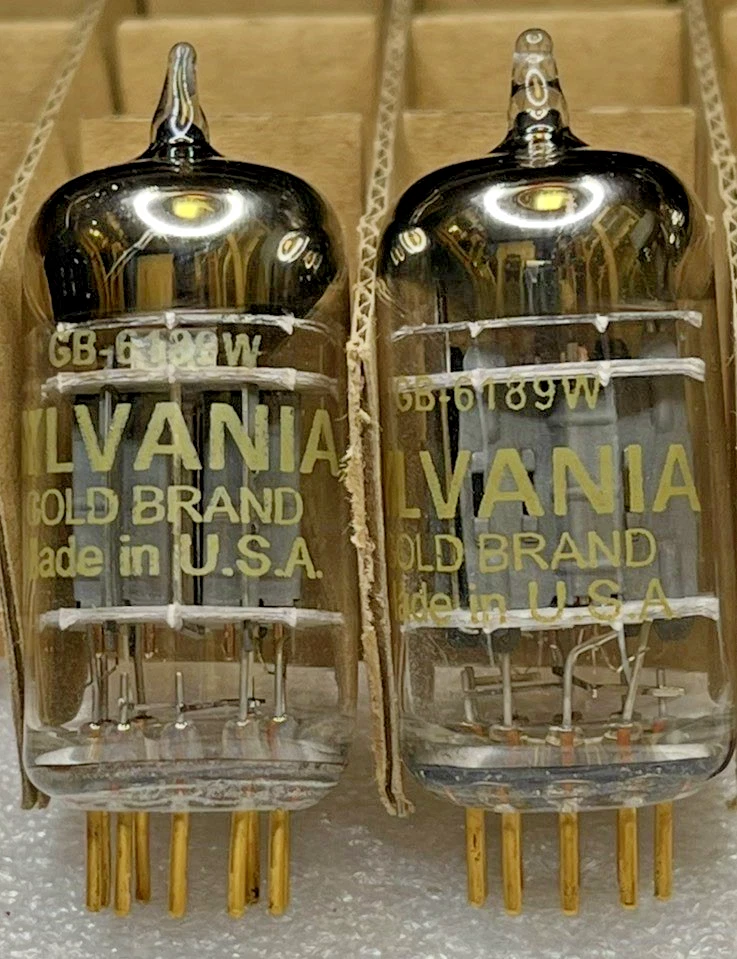 ECC82, 12au7 Sylvania short plates Vacuum Tube, lampe, Röhre, Valve