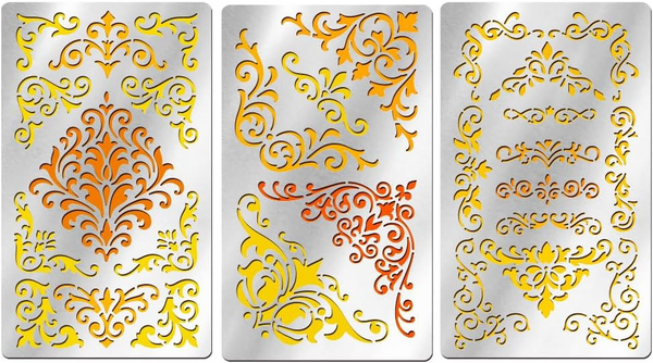 Metallschablonen Set FüR DIY Gravur Und Malerei - Edelstahl, Vielseitig, 4 StüCk-image