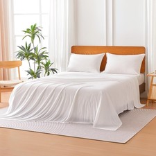 Retailer Basics Jersey Knit Microfiber 4-Piece Sheet Set, Wrinkle And Easy Fit