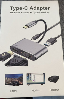 4n 1 USB-C HUB Digital AV Multi Port Adapter Splitter USB 3.1 Type-C to 1 HDMI