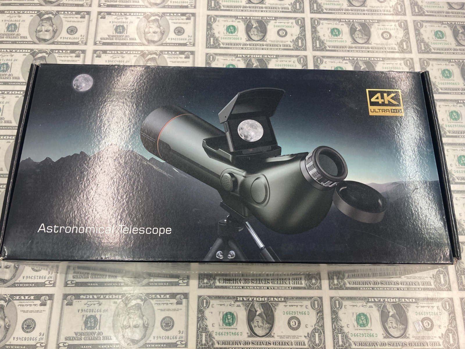 4K Video Night Vision Astronomical Telescope 300mm-350X Dual Screen