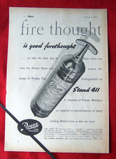 PYRENE CAR FIRE EXTINGUISHER 1951 ORIGINAL VINTAGE ADVERT