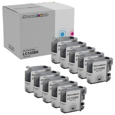 10 LC103BK for Brother LC103XL LC103 XL BLACK Ink Cartridge High Yield MFC-J6520