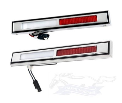 69 70 Mustang Cougar Door Courtesy Lamp Assembly Pair - C9WY-13776/7-A
