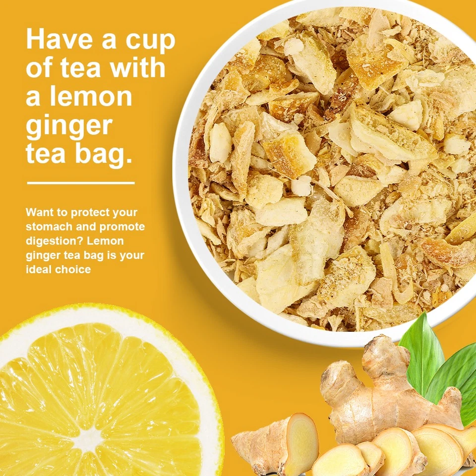 Zitrone-Ingwer-Teebeutel,natürliche Kräuter,Gewichtsverlust-Tagesteebeutel,240 g - Bild 4 von 4