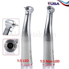 Dental 1:5 Increasing Contra Angle Optic LED Handpiece Fit NSK Electric Motor