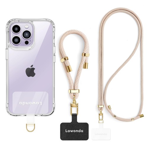 2 Pads Phone Lanyard Adjustable Crossbody Cell Phone Neck Strap Universal Mob...