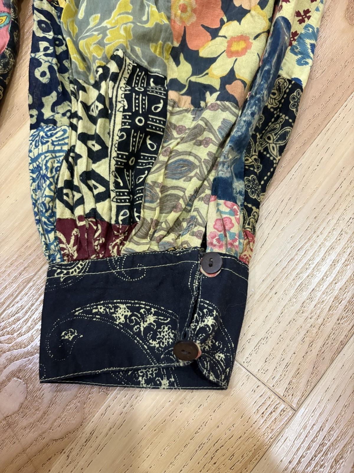 Vini 100% cotton Multicolor Patchwork Harem Pants… - image 2