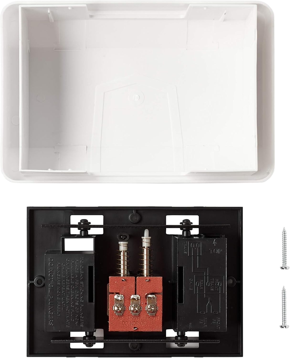 Stylish Door Chime in White - Features Two Classic Sounds for Visitors