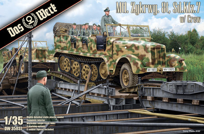 DAS WERK DW35037 1/35 Mtl. Zgkrwg. 8t, Sd.Kfz.7 w/Crew Model Kit