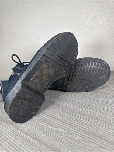 Dr. Martens blau und grün kariert 1460 Reißverschluss Tartan Schnürstiefel US-Größe 6 - Bild 5 von 6