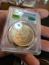 1887-P PCGS MS62 CAC STICKERED RAINBOW 🌈 BLUE GREEN TONED MORGAN SILVER DOLLAR 