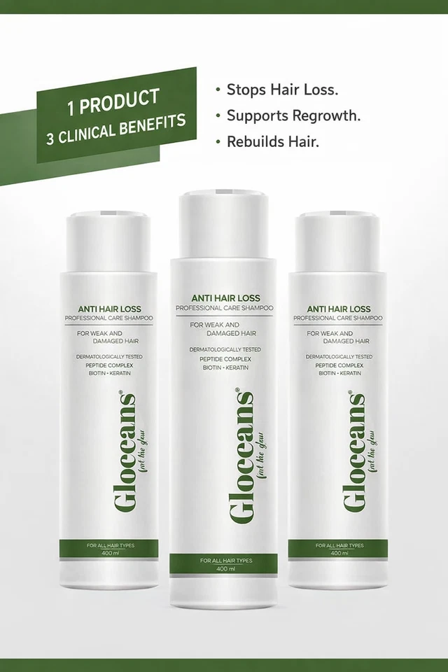 Gloceans Anti Haarausfall Shampoo Biotin Keratin Repair Pflege und Haartoniku... - Bild 4 von 4