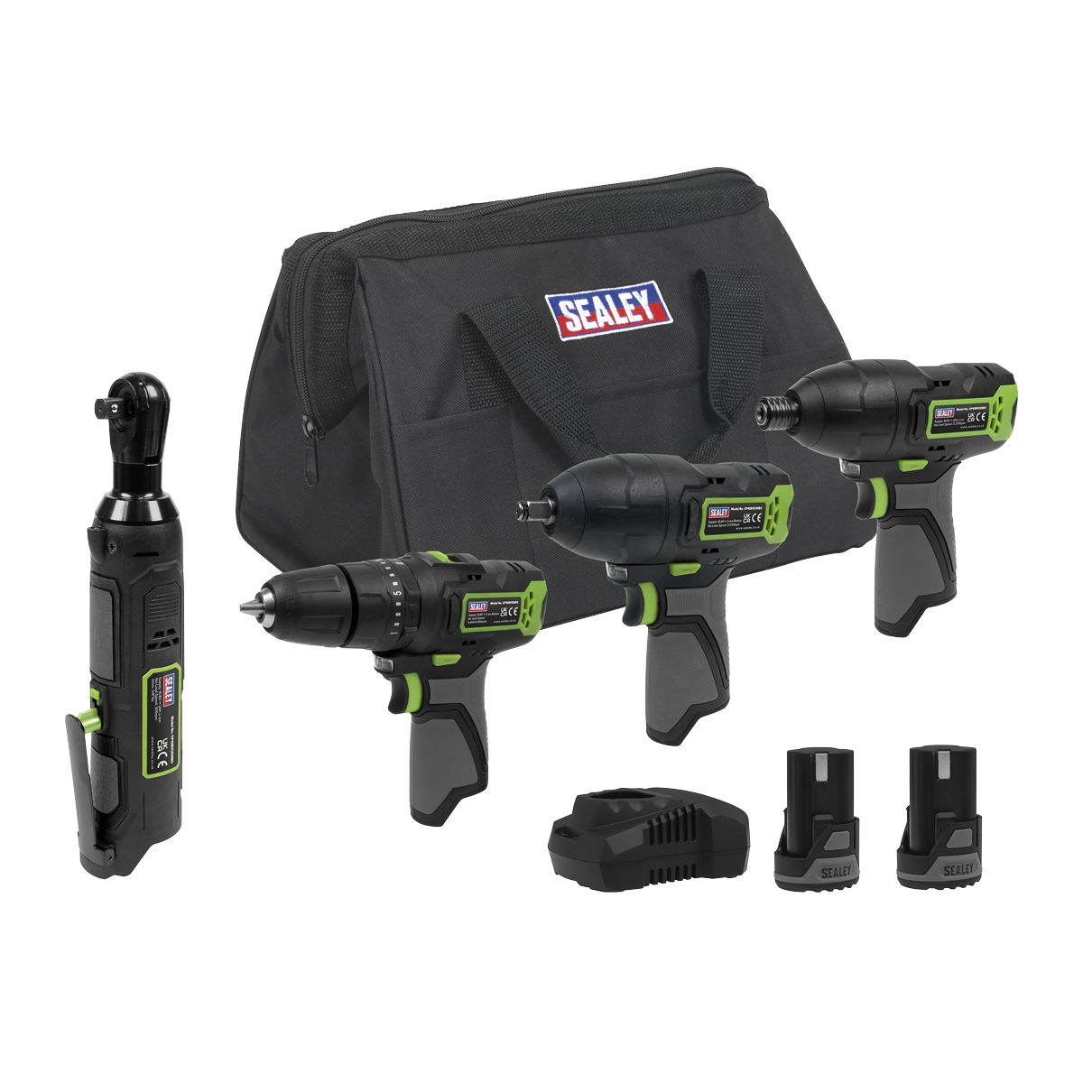 4 x 10.8V SV10.8 Series Cordless Combo Kit - 2 Batteries & Euro Plug