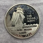 Rare 1986 Texas Mint “The Texas Navy” Proof Silver Art Round 1 Oz .999
