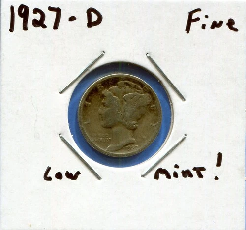 W@W 1927-d Mercury Dime !!!! ( Nice Coin !!!!)  FINE !!!!!