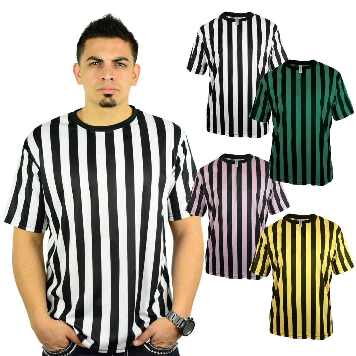 Mato & Hash Mens Crew Neck Ref Shirt Bar Referee Waitstaff T