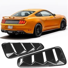 Quarter Panel Side Window Louver Fits 2005-2009 Ford Mustang Sedan Gloss Black
