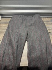 VTG Woolrich Wool Nylon Trousers Men 40x 28 Gray Malone Thick Heavy Pants 1990
