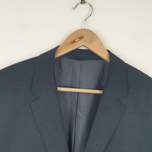 Hugo Boss Guabelo Suit Jacket Mens 44 Regular Chest Black Blazer The Keys11 - Picture 2 of 15