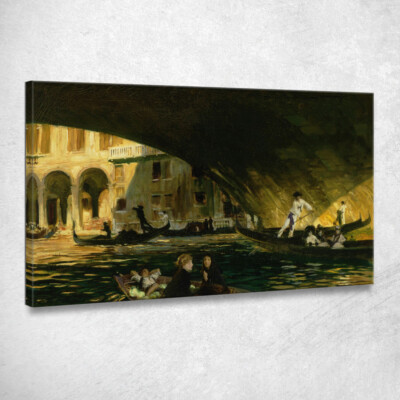 La Venezia Di Rialto John Singer Sargent, jss323 Gemälde auf Leinwand gedruckt