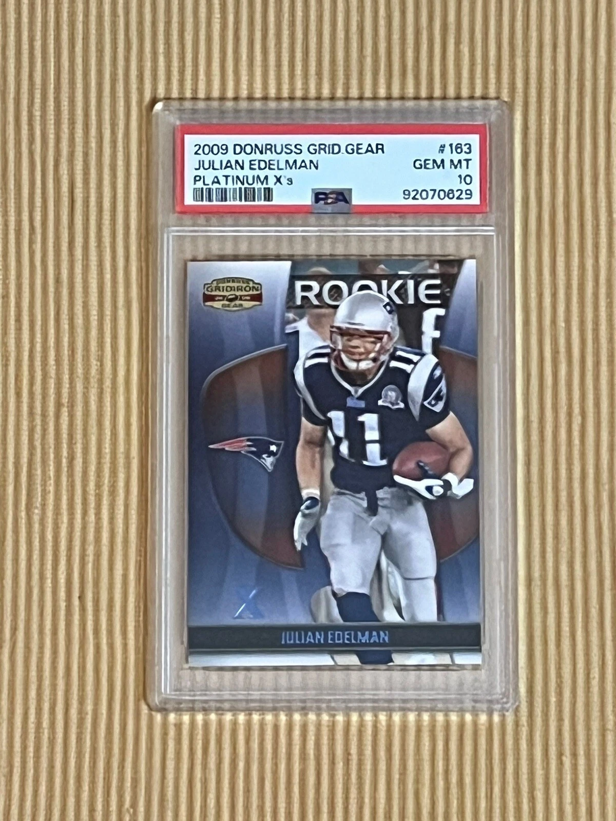 Julian Edelman Donruss Gridiron Gear #163 Platinum Xs