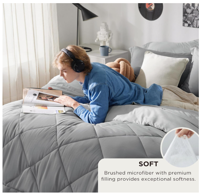 Queen Comforter Set 7 Pieces Thick Comforter Sheets Pillowcases Shams