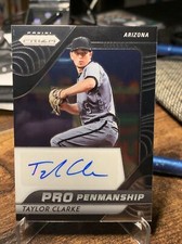 2020 Panini Prizm MLB Arizona Diamondbacks Pro Penmanship Taylor Clarke Auto🔥