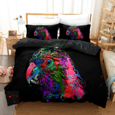 3D Eagle Line Abstrakte Kunst Muster Quilt Cover Set Bettwäsche Sets Kissenbe...