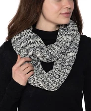Style & Co. Women's Space-Dye Infinity Scarf, Black Multi, One Size